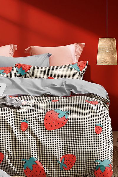 İQON Duvet Cover Set with Fitted Sheets, Double CHİLEK