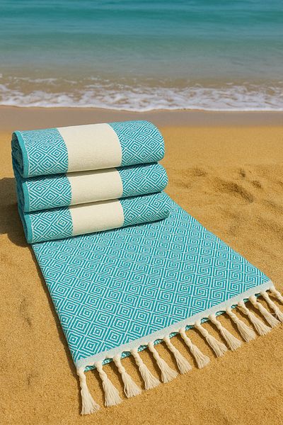 Fabric Box 100% bumbac natural - prosop de baie Diamond Peshtemal, prosop de plaja de baie turceasca