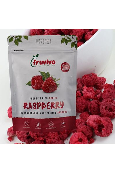 Fruvivo Freeze Dried Fruits توت مجفف بالتجميد 20 جرام، نباتي 100%، فواكه مجففة خالية من الغلوتين