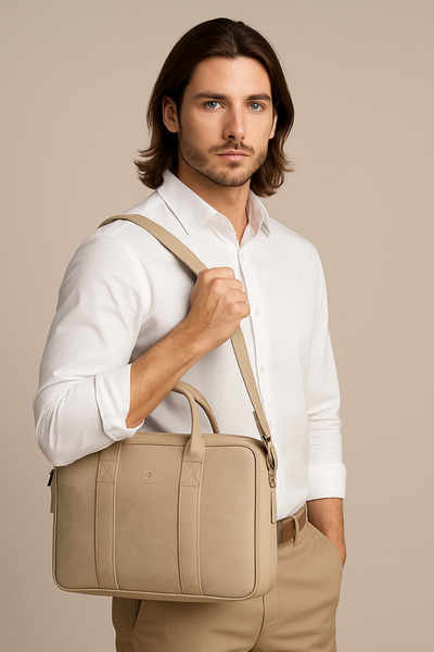 MESCHAIN Божевільний бежевий органайзер для ноутбука Macbook 13 і 14 дюймів, сумка для документів