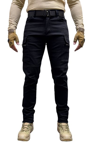 Polviton Men's Cargo Pants Zipper Pocket Division Tactical Outdoor Black