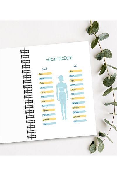 BULUT DİJİTAL Diet and Exercise Program Tracking Notebook & Diet Notebook