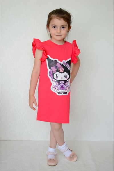 Sevimli Rochie de vară pentru fete cu imprimeu Kuromi