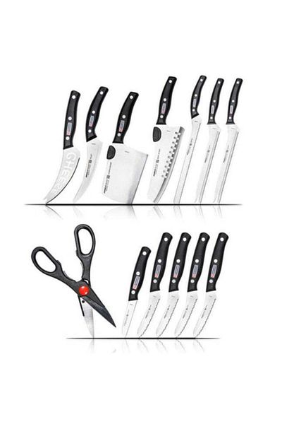 Luxi Set of 13 Kitchen Knives - Stainless Steel, Professional Blades - Miracle Blade