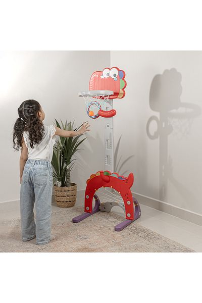 LETTLE HOUSE 4-in-1 Children's Game Set (Basketball, Soccer, Ring Toss, Golf)