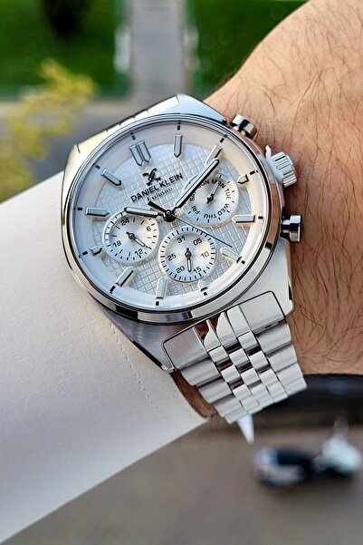 Daniel Klein Gümüş Renk İç Göstergeleri Aktif Erkek Kol Saati