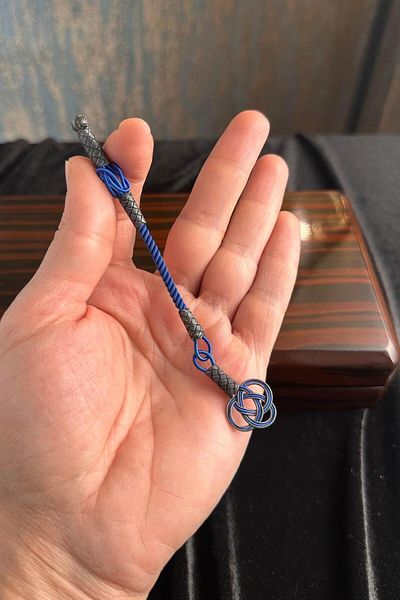 dergah tesbih Blue Whips Shams Silver Kazaziye Knitting