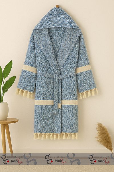 Fabric Box Μπουρνούζι Peshtemal από 100% φυσικό βαμβάκι / Ρόμπα / Πετσέτα παραλίας
