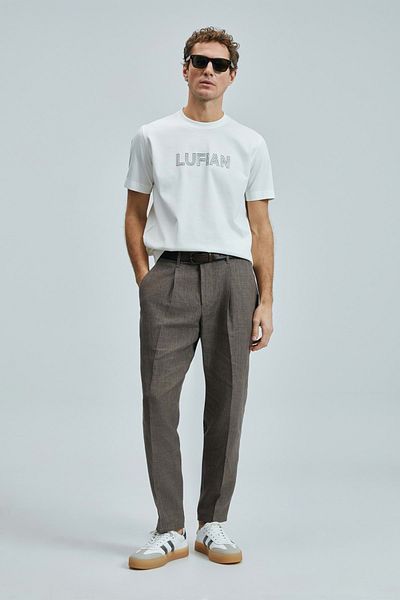 Lufian 111020240 Thınk Modern Graphic T-Shirt Men's T-Shirt White