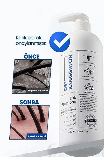 DR BANGGIWON Lab Dökülme Karşıtı Yeniden Yapılandırıcı Bakım Şampuanı 17 Tip Amino Asit Içeriği 1000 ml