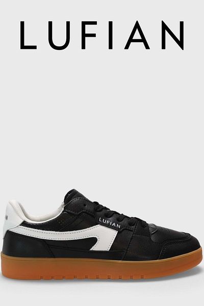 Lufian 111230256 Jake Sneaker Men's Leather Shoes Black