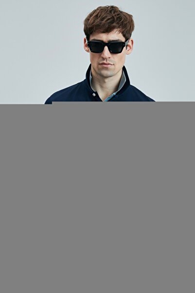 Lufian 111040206 Laon Smart Polo Yaka Tişort Erkek T-Shirt LACİVERT