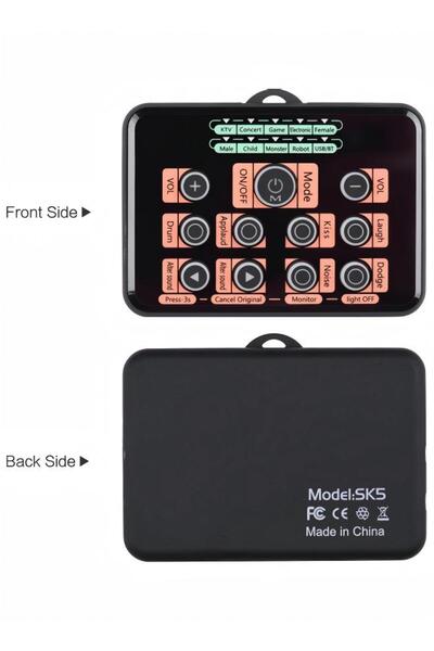 Generic Sk5 إصدار مُحسّن، بطاقة صوت DSP متعددة الوظائف، مُغيّر صوت للهواتف المحمولة وأجهزة الكمبيوتر