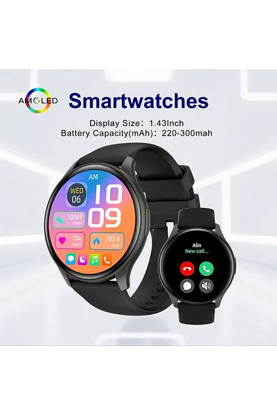 Choice Amoled Black 2025 Smart Watch Women 466*466 Hd Health Tracker Voice Calling Smartwatch