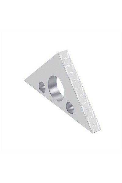 Choice Silvery Right Angle Ruler,Aluminum Triangle Ruler w/ Both Imperial and Metric Scales Machinist Carpe