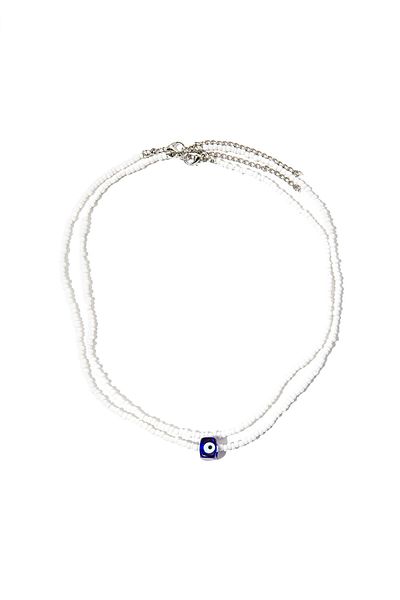 Mavi Κολιέ με χάντρες White Evil Eye -1912503-620