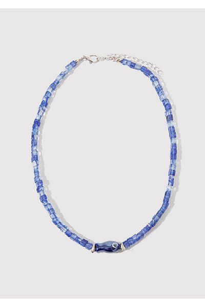 Mavi Κολιέ με χάντρες από φυσική πέτρα Navy Blue 1912511 -30717