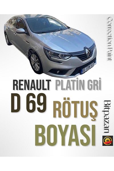 Flea Market (Code- D69 - Metallic Platinum Gray) - Renault Professional Touch up Paint - Stone Mark and Scratch Remover