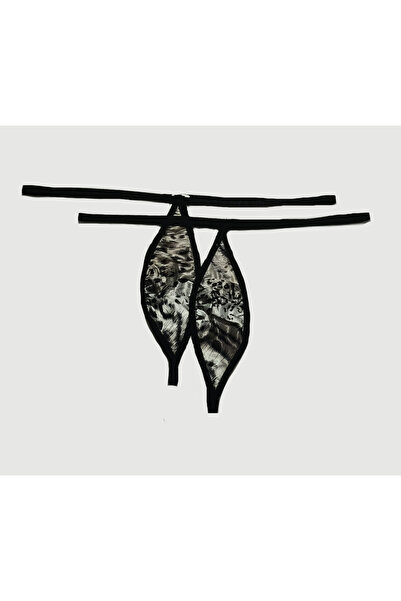 Asist Secret Magic Asm1208 Kadın 2 Li Leopar Saten Mini Damla Kıskırtıcı String