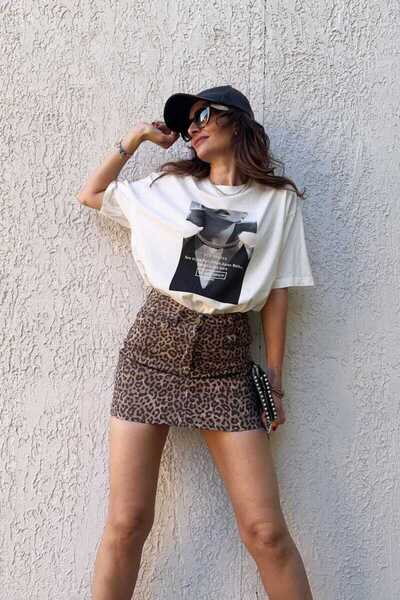 Clothing palette Спідниця з леопардовим принтом