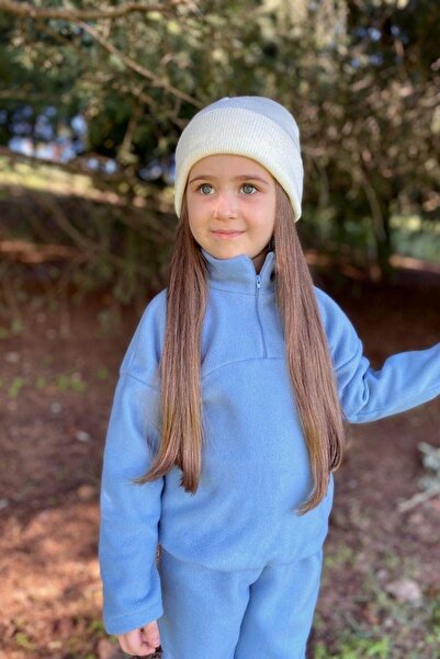 MiaBaby Winter Zippered Fleece Set with Knitwear Beanie Gift