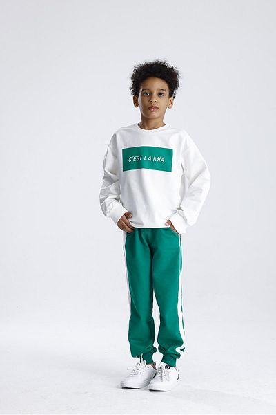 MiaBaby Printed Single Striped Tracksuit