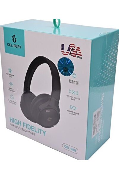 celibery سماعات رأس لاسلكية مقاومة للماء IPX5 مع خاصية إلغاء الضوضاء النشطة وسماعات رأس بلوتوث فوق الأذن