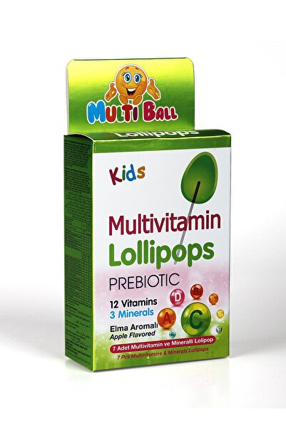Multiball Kids Multıvıtamın Lollıpops Prebıotıc 7li