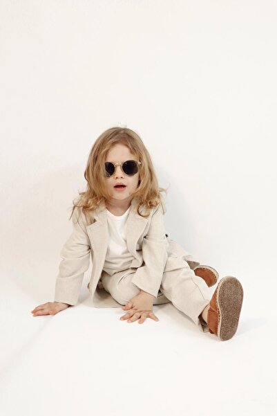 rg kidsstore Girl / Boy Children Natural Linen Fabric, Pants, T-Shirt, Jacket 3-Piece Suit Rg1465