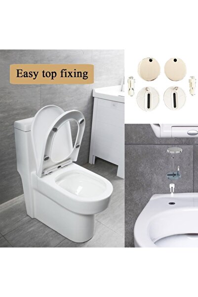 vivo Capac toaleta cu inchidere lenta, alb, Vivo WTS-113-WHITE