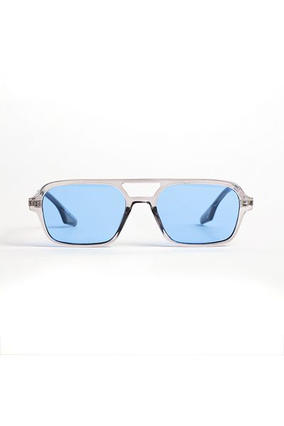 Sunbas Ochelari de soare Montecarlo Transparent Pearl Light Azul Ochelari de soare pentru bărbați și femei