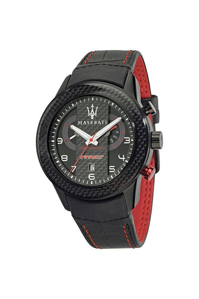 Maserati men Corsa Croc Embossed Leather Quartz Chronograph Watch R8871610004