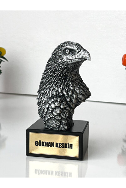 Teknookul Dekoratif Kartal Kafa Heykeli | Kartal Başı Biblo | Ofis ve Ev İçin Hediyelik