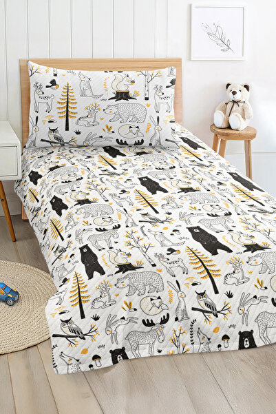 Realhomes مجموعة بيكيه لغرفة الأطفال والمراهقين بتصميم حيوان لطيف