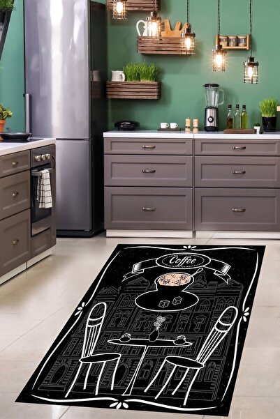 farbala Coffe Temalı Kaymaz Taban Leke Tutmaz Yıkanabilir İnce Yazlık Ekonomi...