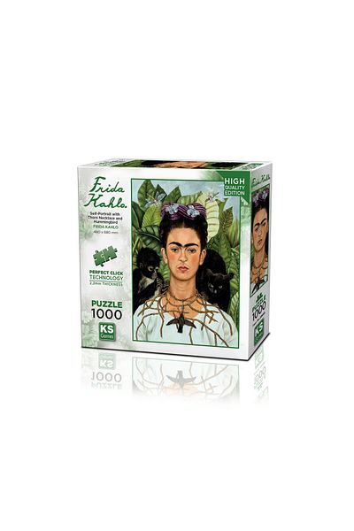 Ks Games Self-Portrait with Thorn Necklace and Hummingbird 1000 Piece Puzzle