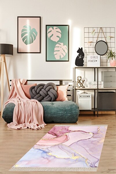 farbala Mermer Desenli  Ve YollukYıkanabilir Kaymaz Taban Leke Tutmaz Yazlık ...