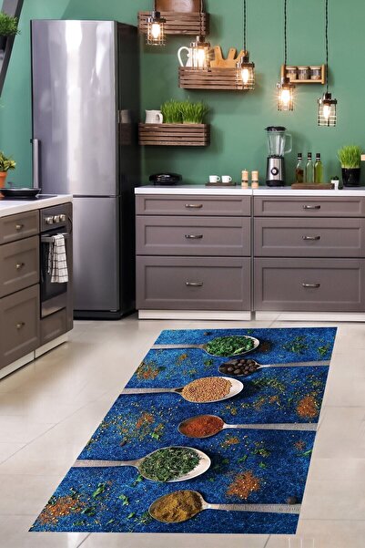 farbala Baharat Desenli Kaymaz Taban Leke Tutmaz Yıkanabilir İnce Yazlık Ekon...