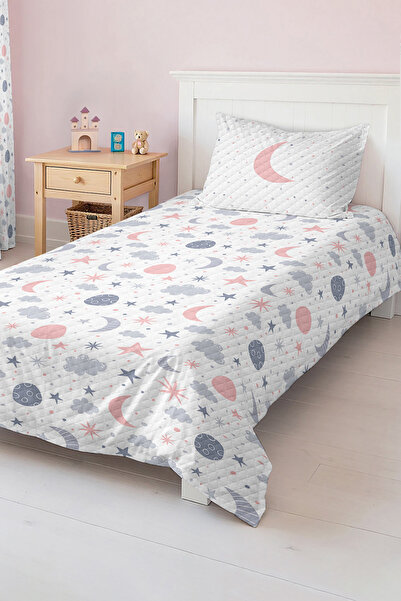 Realhomes مجموعة غطاء سرير بيك لغرفة الأطفال والمراهقين مكونة من نمط النجوم و...