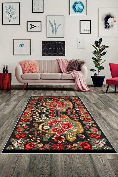 on the clouds Desenli Renkli Dijital Baskılı Yıkanabilir Kaymaz Taban Modern ...