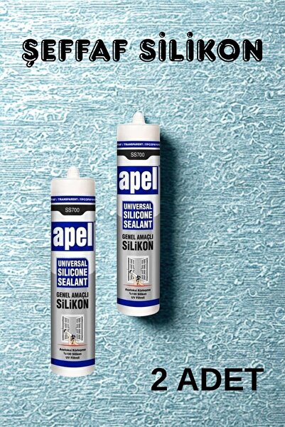 APEL Ss701 Genel Amaçli Şeffaf  Si̇li̇kon - 2 Adet- Tami̇r Montaj Si̇li̇kon