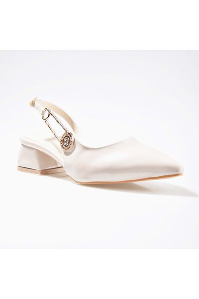 ERDAL KOÇYİĞİT AYAKKABI Ek Park Moda K507 Women's Side Buckle Short Heeled Shoes