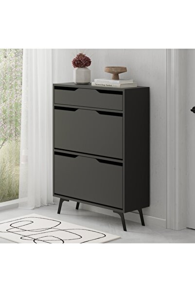 Mourah Home Modern Asta 12 Pair Shoe Cabinet - 81.6cm L x 29.5cm W x 110cm H ...