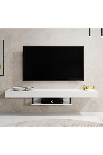 ECM Tv Ünitesi Tv Sehpası Lüks Modern Şık Duvara Askılı Geniş Ünite