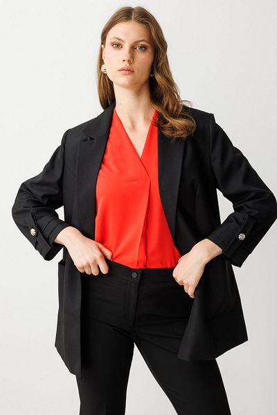 Ekol Pleated Jacket with Bag Pockets