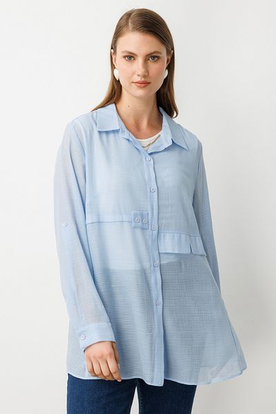 Ekol Buttoned Blouse with Pendant Inside