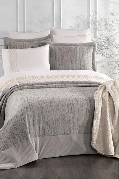 Çeyiz Diyarı Karmen 10 Piece Dowry Set with Blanket Cream