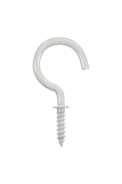 ACE Durable Screw-In Small Cup Hooks White 7/8inch