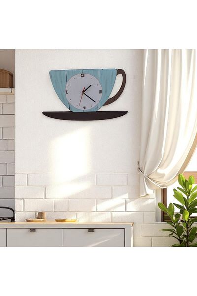 Decoratiuni Vintage Casa Retro Cup wall clock, hand-painted, 25/40 cm