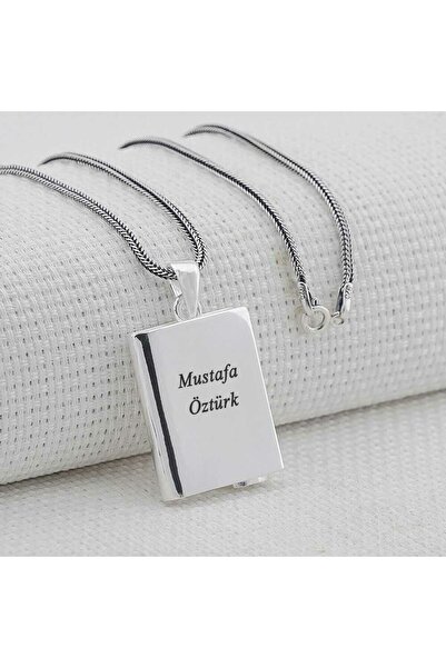 shop Kişiye Özel Dikdörtgen Tasarımlı Kabi Cevşen Muska 925 Ayar Gümüş Erkek ...